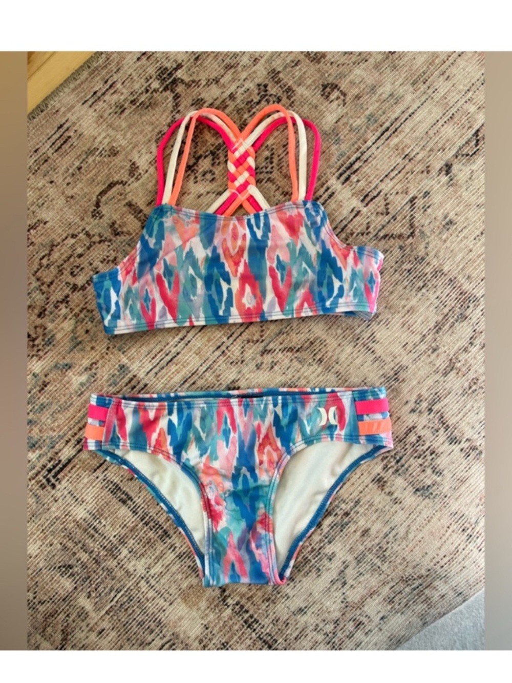 Hurley Vibrant Patterned Kids Bikini Set